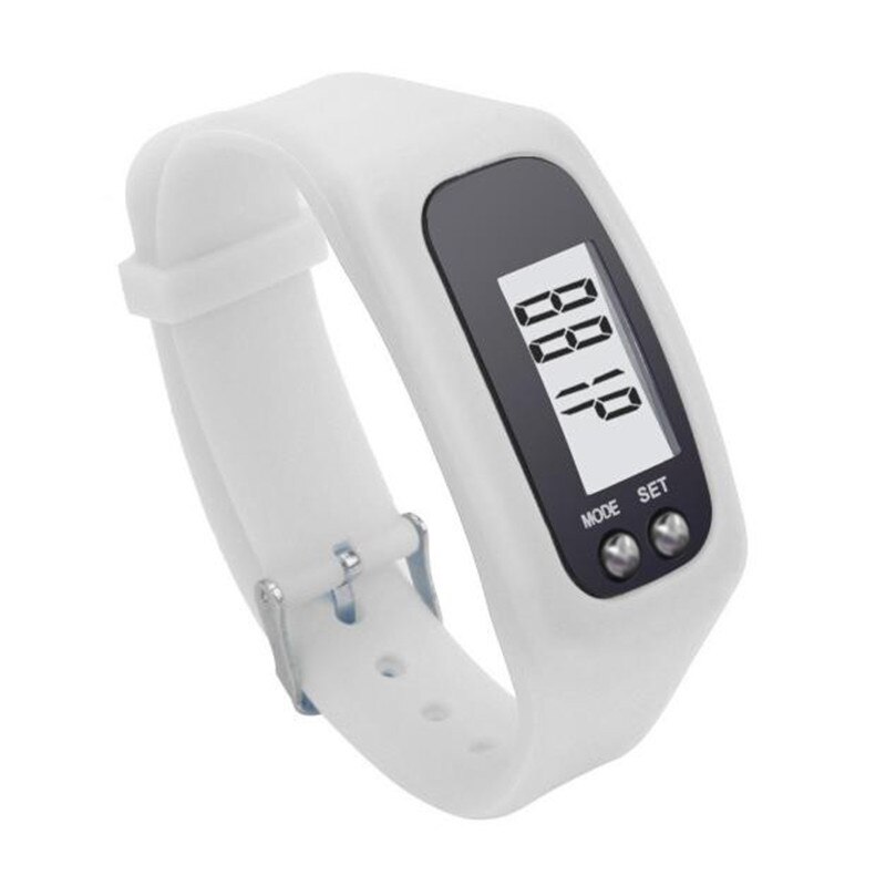 Eenvoudige Vogue Sport Horloge Digitale Lcd Stappenteller Run Stap Loopafstand Calorie Counter Armband Pols Klok Reloj Deportivo