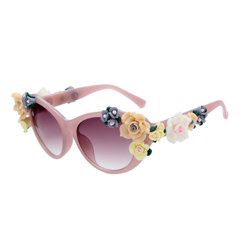 Charmerende flower cat eye solbriller kvinder oculos vintage cat eye briller mærke herre briller nuancer  uv400 o259