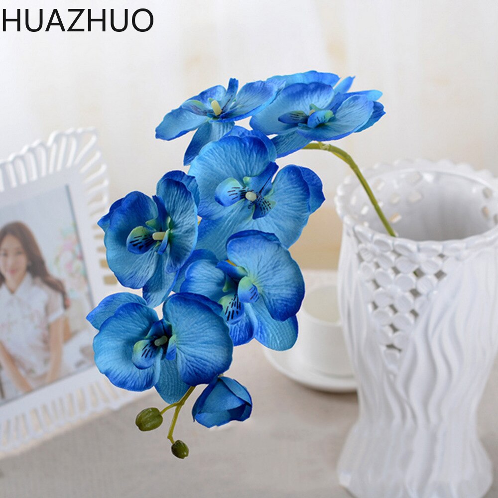 Hjem bryllup dekoration orkidé kunstige blomster diy kunstige sommerfugl orkidé silke blomster buket phalaenopsis  p10