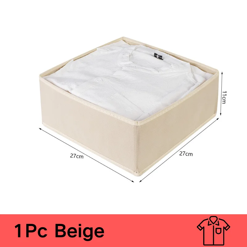 Drawer Underwear Storage Box Foldable Non-woven Storage Box Six-piece Set Underwear Bra Socks Drawer Storage Finishing Boxes: DEEP BLUE