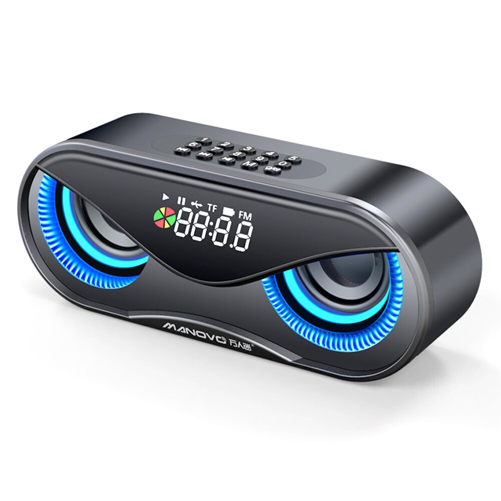 Powerful Bluetooth Speaker Bass Stereo Portable Wireless Owl Subwoofer Waterproof Sound Box Support TF, TWS, USB: Default Title