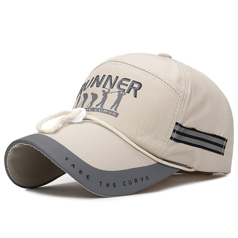 Baseball Cap Männer Frauen 100% Baumwolle Dicker Material Krempe Länger Keine reizung der Haut Plain Schwarz Sport Cool Einstellbar: Beige-C02