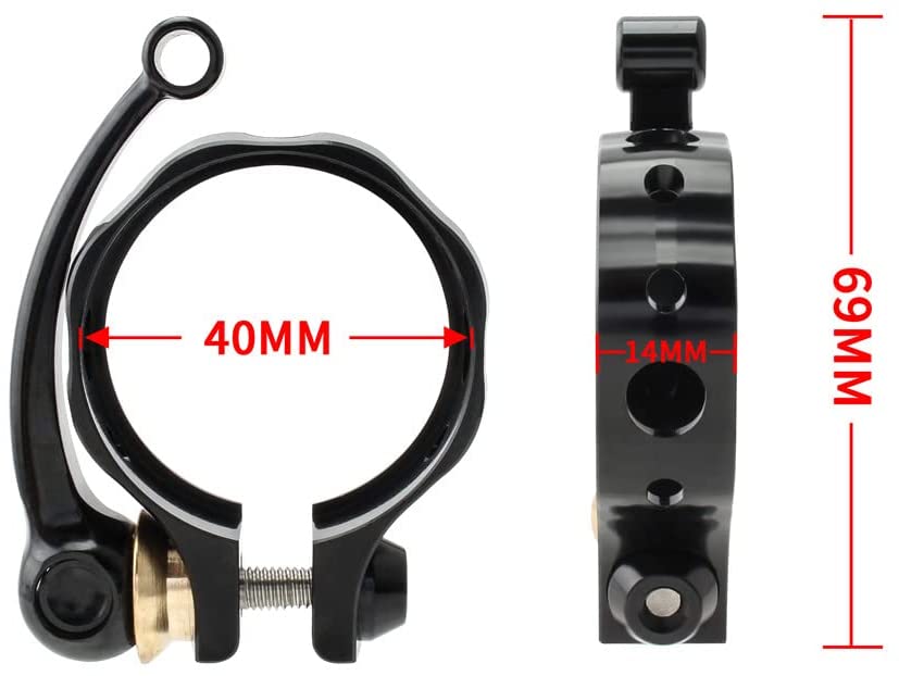 Bici 40/41mm morsetto reggisella blocco ultraleggero in lega di alluminio CNC modificato 14 pollici a sgancio rapido clip per tubo sella per bicicletta per MTB