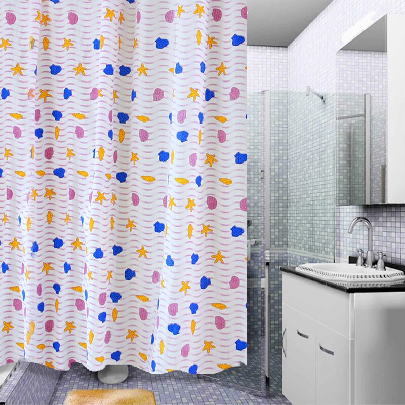 Badkamer Douchegordijn Zeester Waterdicht Peva Bad Gordijn Meeldauw Proof Douchegordijnen Seaside Stijl Wc Deur Gordijn: shell