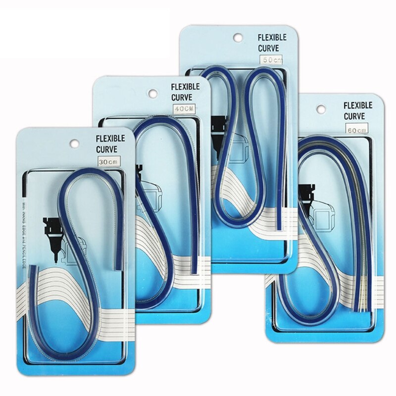 Bendable Curved Ruler Plastic Flexible Curve Ruler Easy to Read for Engineering Drawing Tailor Sewing Draphics