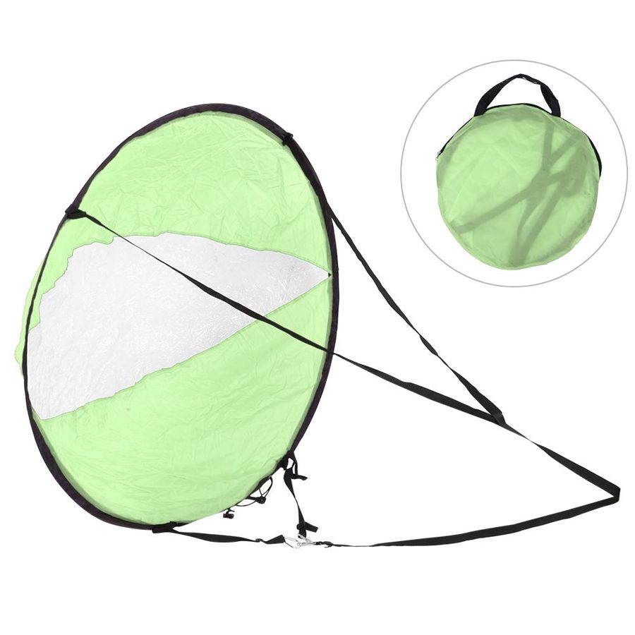 110cm Sail Foldable Kayak Boat Wind Sail Paddle Board Sailing Canoe Stroke Paddle Rowing Boats Wind Clear Window water sport: Green