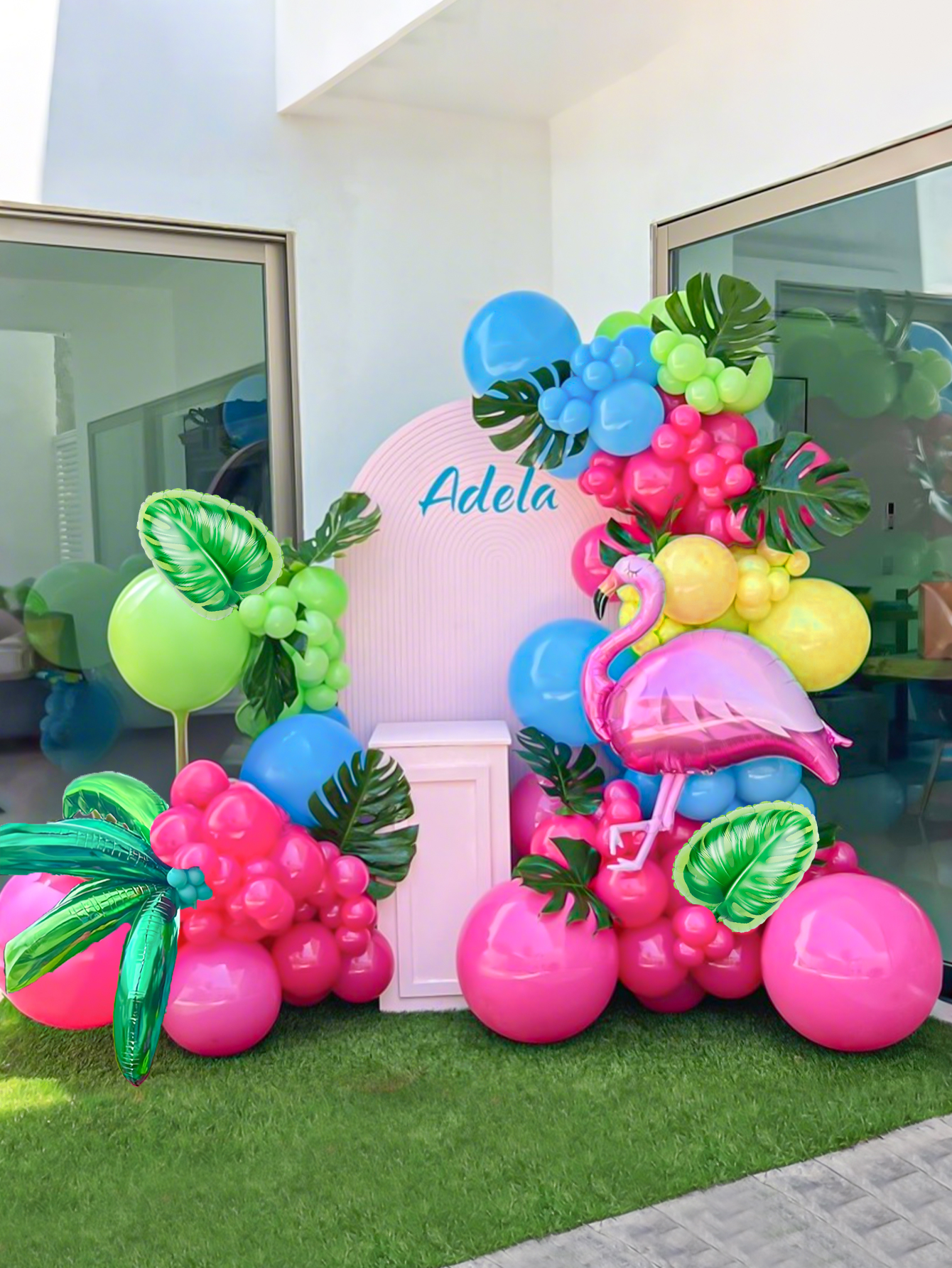 Kit de arco de globos con tema Tropical, 1 unidad, 132 Uds., para banquetes hawaianos, fiestas de cumpleaños temáticas de playa de verano, decoración de boda