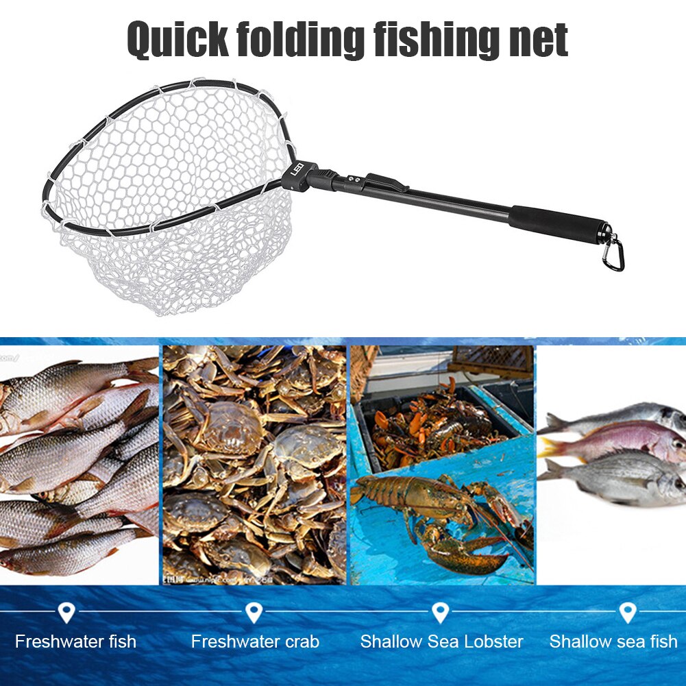 Outdoor 85cm Fly Fishing Net Mesh Aluminum Alloy H... – Grandado