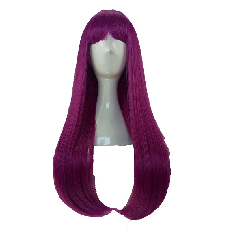 Hairjoy orange grøn lilla kostume fest cosplay paryk lang glat syntetisk hår parykker 15 farver tilgængelige: Insekt