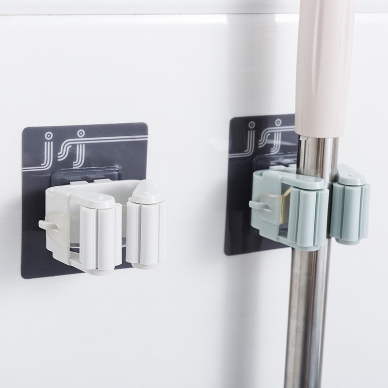 Vægmoppekrog hængestativ stærk sugebørste kostebøjle opbevaringsstativ hjemme badeværelse krogholder brusekrog