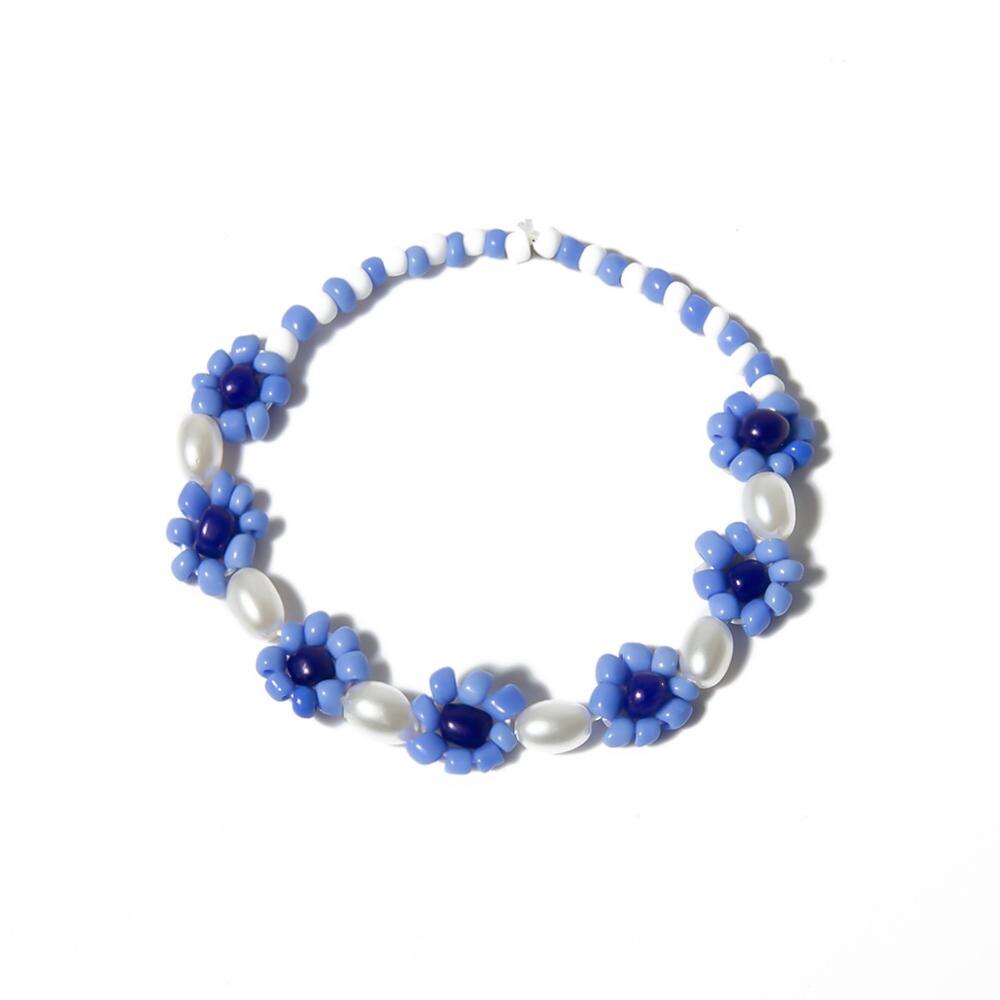 Wgoud Bead Daisy Choker Ketting Bohemian Strand Kleurrijke Seed Bead Korte Ketting Accessoires Voor Vrouwen