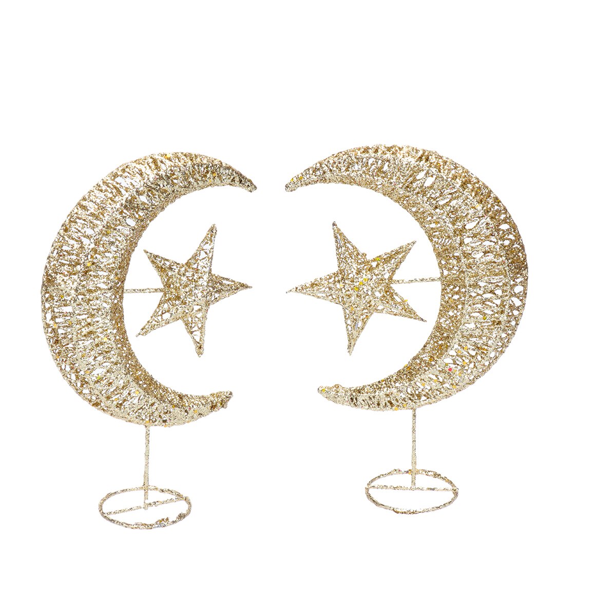 1 pc Christmas Tree Topper Star and Moon Xmas Treetop Shiny Decor Party Supplies for Home Shop