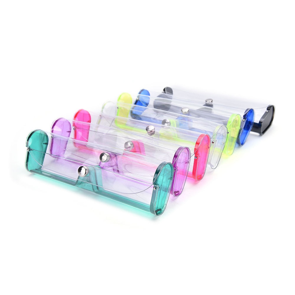 Transparent reading glasses case plastic eyeglass case for myopic lens multicolour eyewear case PVC glasses box 6 Colors