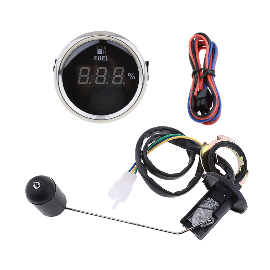 Adjustable Fuel Level Sender Sending Unit + 2inch Fuel Level Gauge Meter