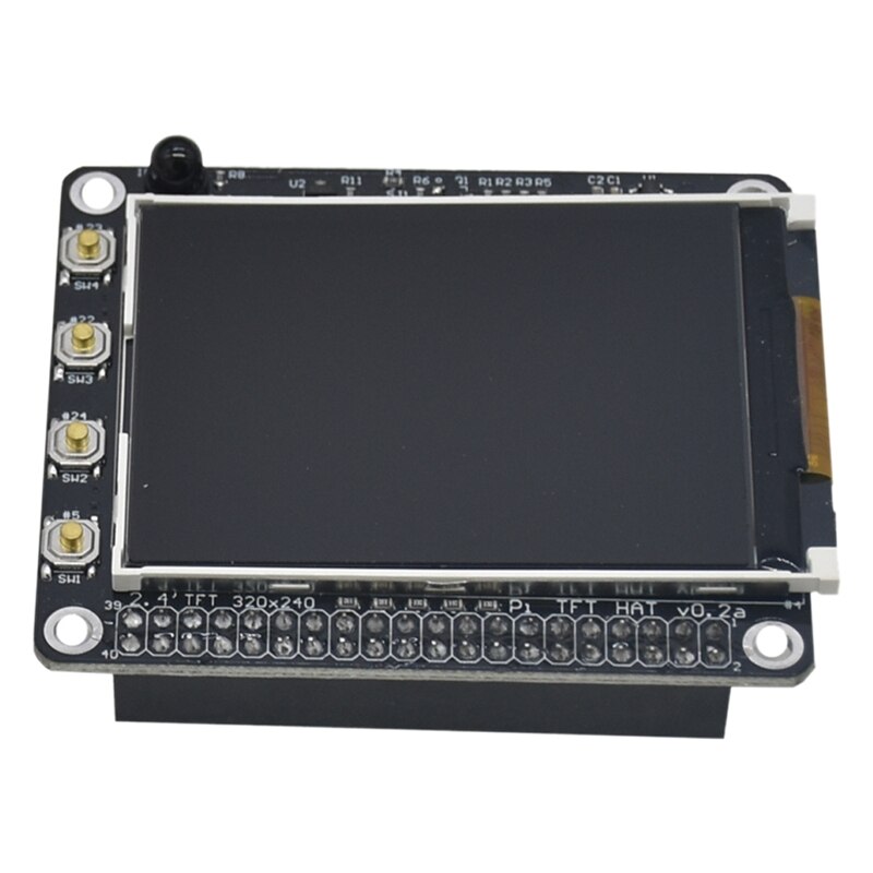 2.4 Inch 320X240 TFT LCD Sn Display Hat with Buttons IR Sensor for Raspberry Pi 4B/3B/2B+/A+