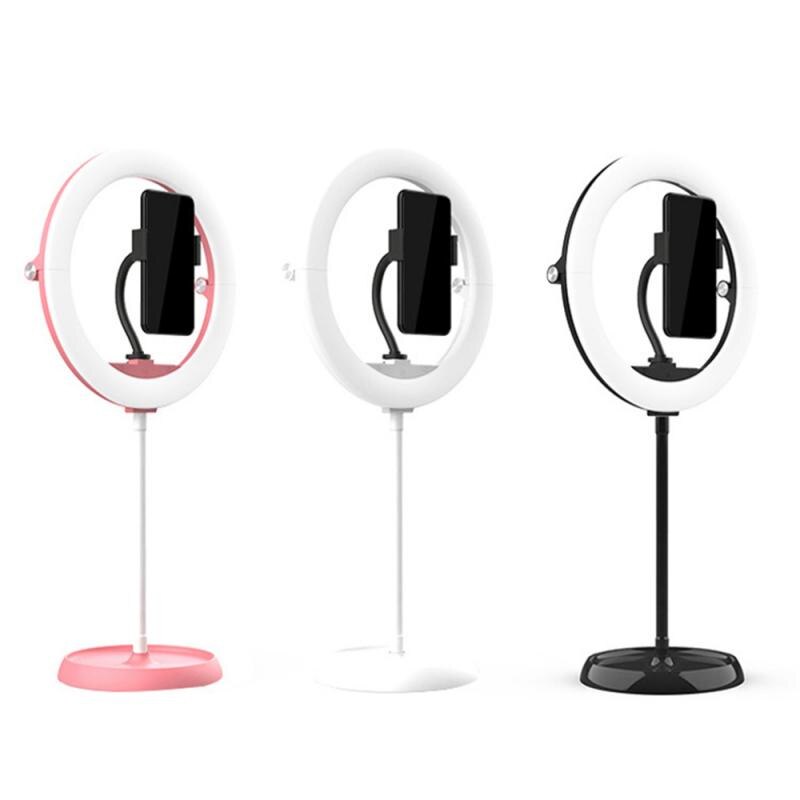 10 "Led Selfie Vouw Ring Licht 26 Cm Telescopische Vouwen Dimbare Desktop Ring Vullen Lamp Voor Live Make-Up/fotografie