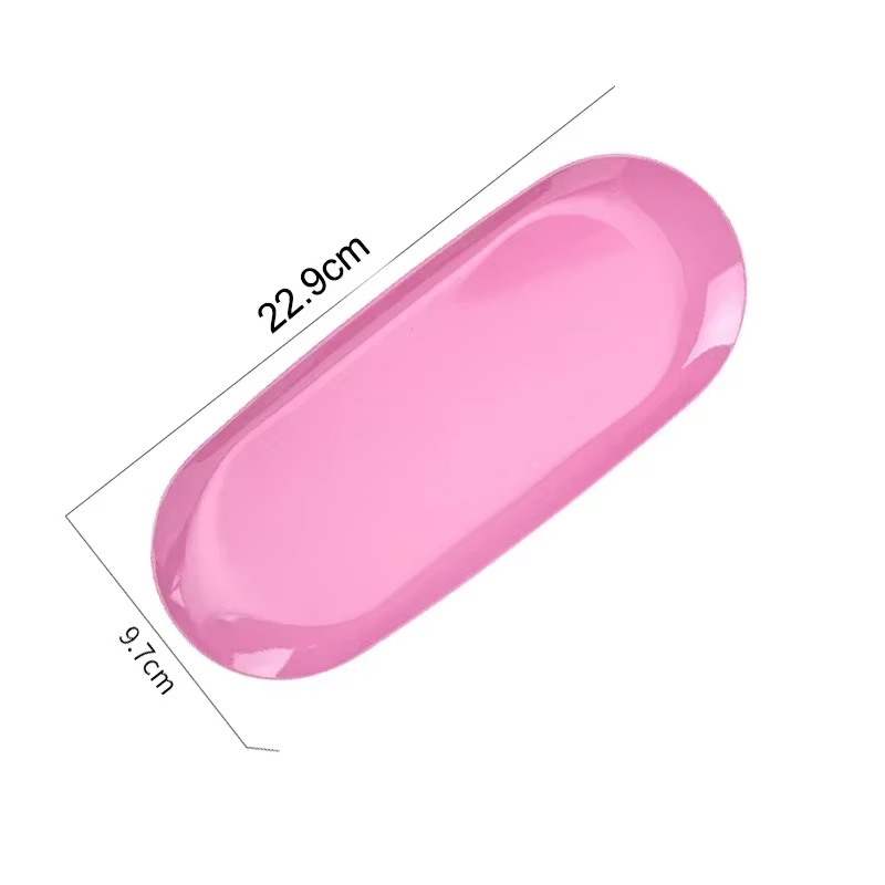 Bandeja de almacenamiento de cosméticos de acero inoxidable, placa para manicura, pinzas, cortaúñas, contenedor de bolígrafos, herramientas cuadradas para uñas postizas: Marfil