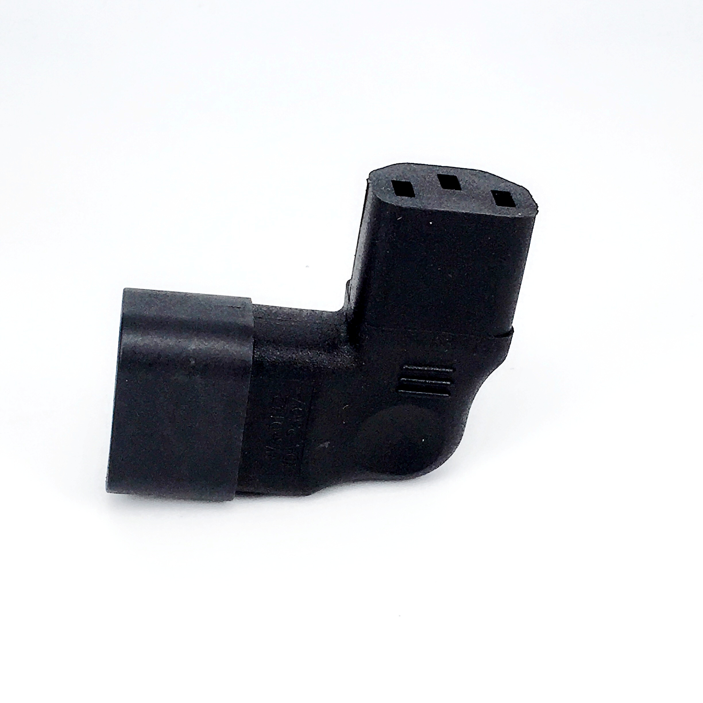 Left/ Right Angle IEC 320 C14 3 Pin Male to C13 Female PDU PSU UPS Power Extension Adapter Receptacle for LCD LED TV Wall Mount