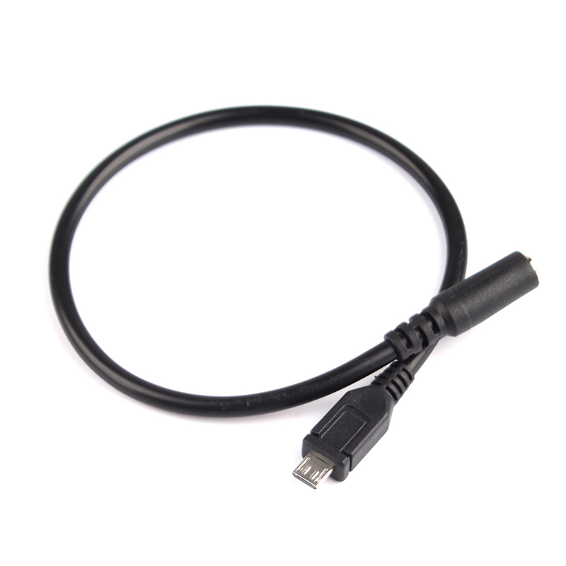 Buyincoins 30 cm micro-USB mannelijk naar DC 3,5 mm vrouwelijke audio RCA-aansluiting adapter USB-audiokabel # 86122