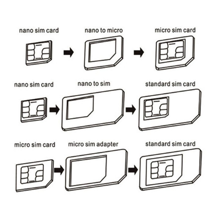 1 Set Micro Nano Sim Kaarthouder Mobiele Telefoon Sim Kaart Lade Adapters Met Kaart Pin, universele Smartphone Nummer Sim Houder Set