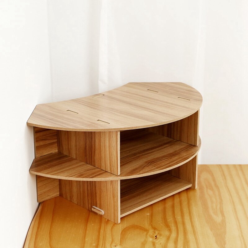 Computer Stand Two-Tier Storage Space Office Desk Corner Storage Thicken MDF Monitor Height Increase Stand Wall