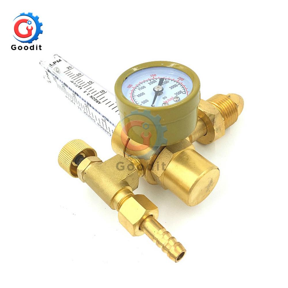 Argon Gauge Pressure Regulator AR191 Single Tube Counter Argon Flow Meter For Weld Mig Tig Welding Pressure Reducer Flowmeter