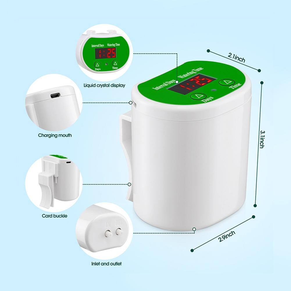 3.7V ABS Rechargeable Lithium Battery Indoor Automatic Watering System Drip Irrigation Kit For Home, Garden,balcony Q8V6