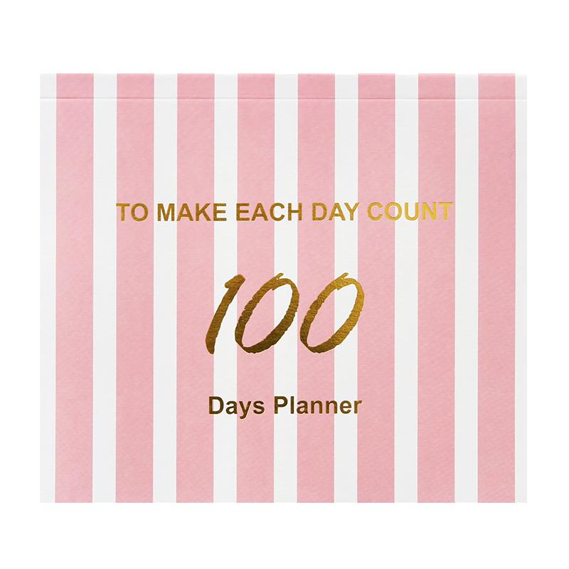 100 Dagen Planner Student Week Plan Notebook Countdown Honderd Dagen Plan Te Leren Briefpapier Schema Boek: Coffee