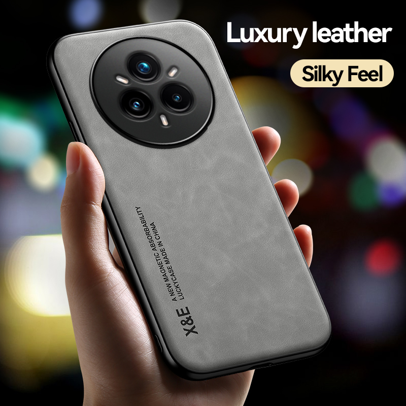 Luxe Lederen Schokbestendig Telefoon Case Voor Realme 14 Pro 5G Auto Magnetische Houder Cover voor Realme 14 Pro + Realmi 14Pro Plus Fundas