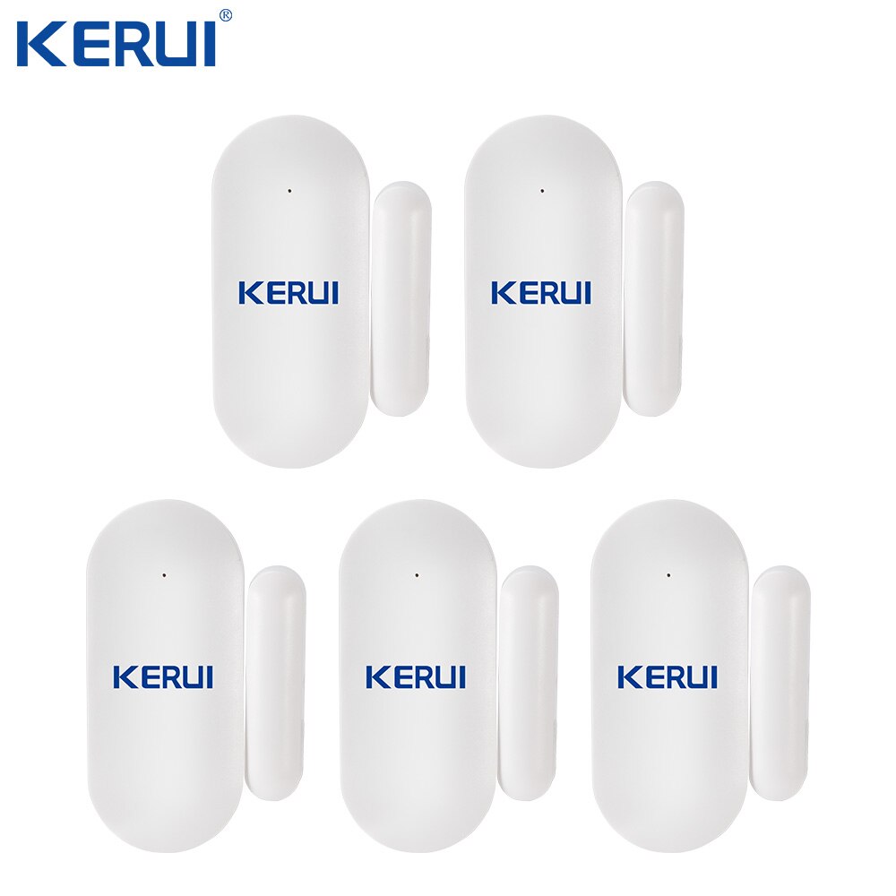 KERUI-Mini Sensor de puerta pequeño inalámbrico, Detector de Sensor de ventana de puerta de seguridad para el hogar, antimanipulación para sistema de alarma GSM WIFI: Negro