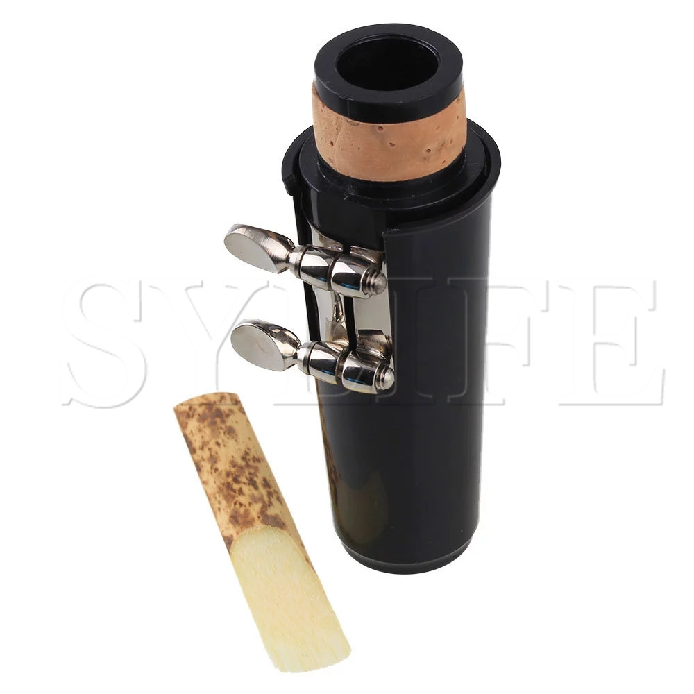 4# B Flat Clarinet Saxophone Mouthpiece with Cap and Ligature reed Set Sliver