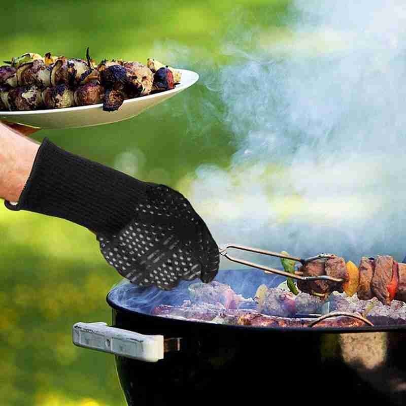 Guantes de cocina para parrilla y barbacoa, resistentes al calor extremo, guantes de soldadura para horno para barbacoa, utensilios de cocina resistentes al calor, 1 pz