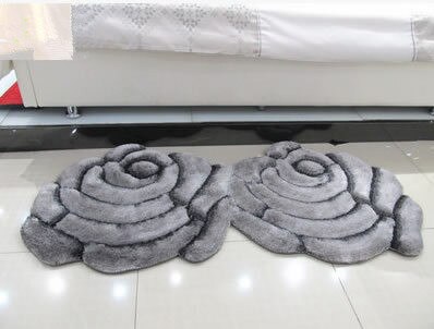 Mode Creatieve Bloem Shaped Rug Europa 3D Dubbele Rose Tapijten Voor Versieren Woonkamer Slaapkamer Delicate Persoonlijke Zachte Mat: T