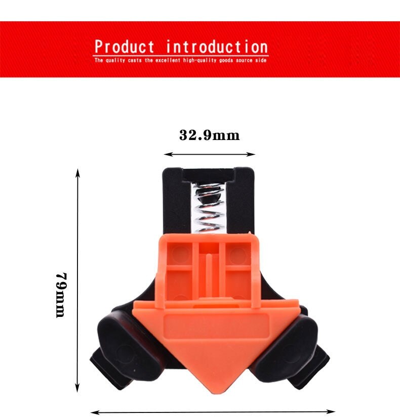 90 Degree Right Angle Clip Photo Frame Clip Pipe Fixing Bracket Pipe Fixing Clip 90 Degree Carpentry Right Angle Fixing Clip