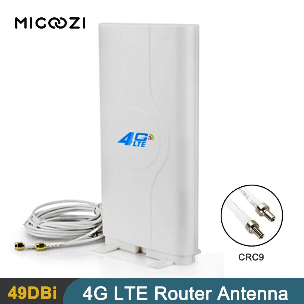 3G 4G LTE MIMO Antenna High Gain 49DBI BLAZING FAST 4G LTE Panel Antenna Extended Signal Range for Huawei ZTE Router etc: CRC9 Connectors