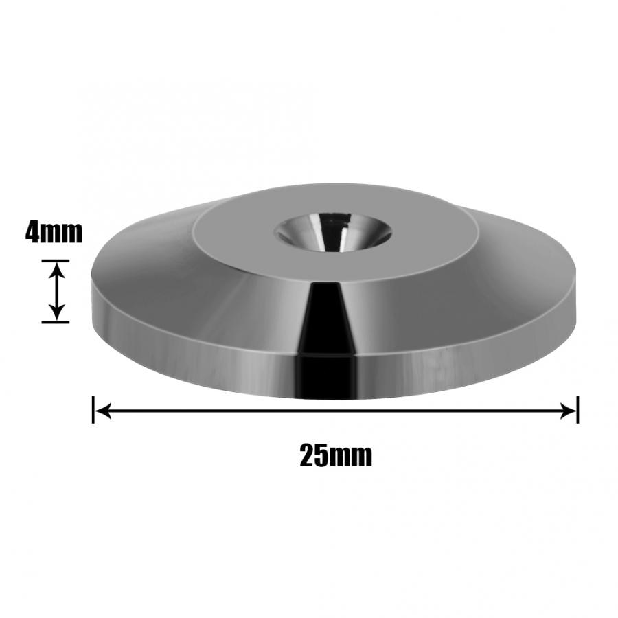8x Speaker Isolation Feet - YOUTHINK 25x4mm Aluminum Anti-Vibration Pads for Amplifiers, CD/DVD Players, Turntables