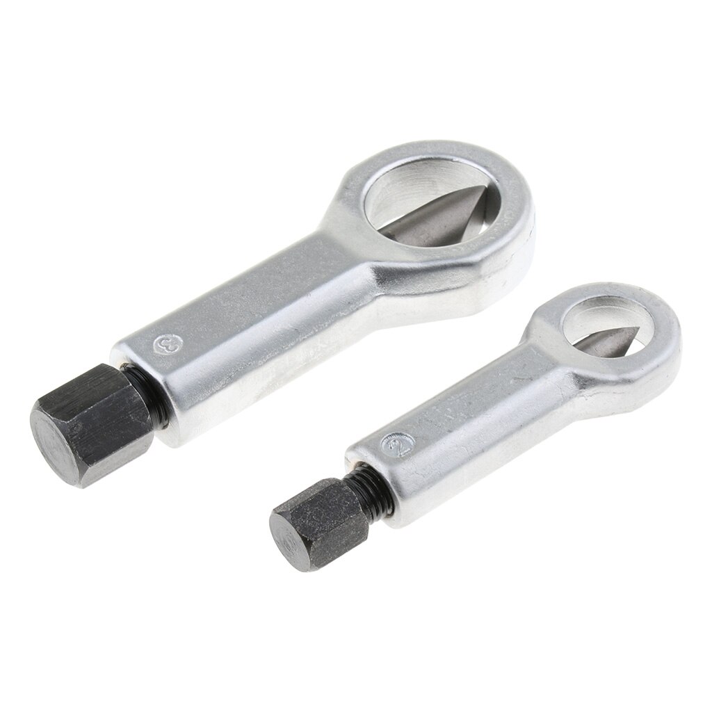 2pcs Nut Splitter Set (for 0-18mm and 12-30mm), Broken Damaged Screw Nut Removal Splitting Tools