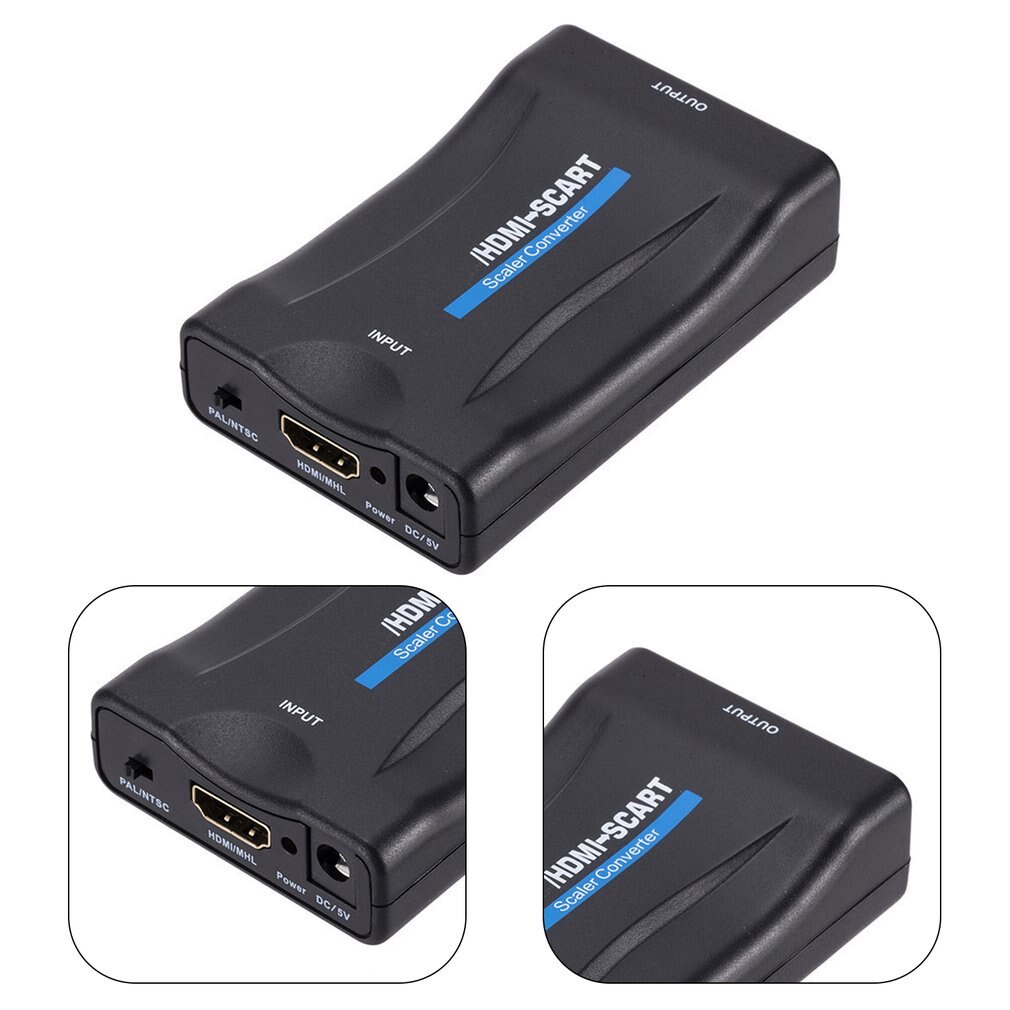 HDMI To Scart Converter Adapter Video Converter High Definition TV Drive-free Plug And Play Signal Converter