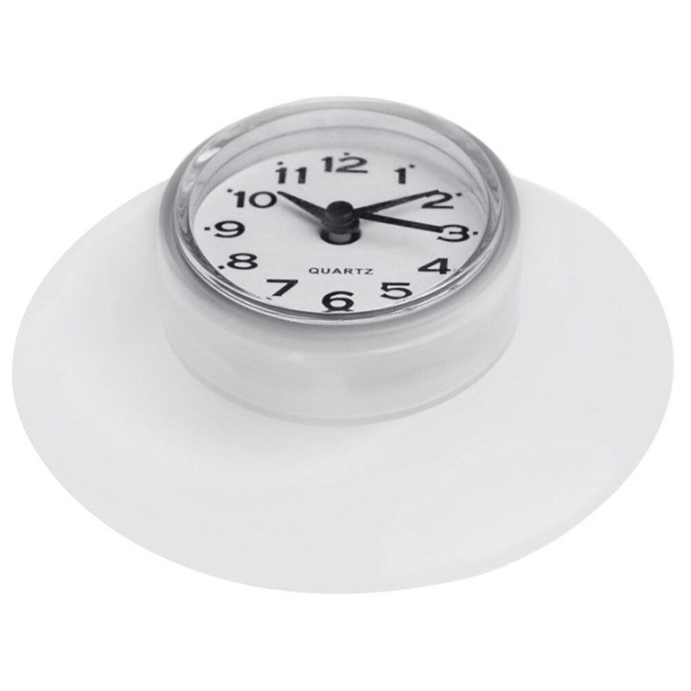 Waterdichte Keuken Badkamer Bad Douche Klok Zuignap Sucker Muur Decoratie: WHITE