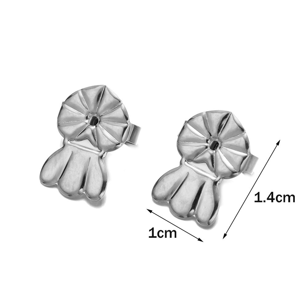 10 pares de pendientes dorados de acero inoxidable, levantadores de espalda segura para orejas caídas, pendientes pesados, joyería hipoalergénica que no se decolora: Rosa