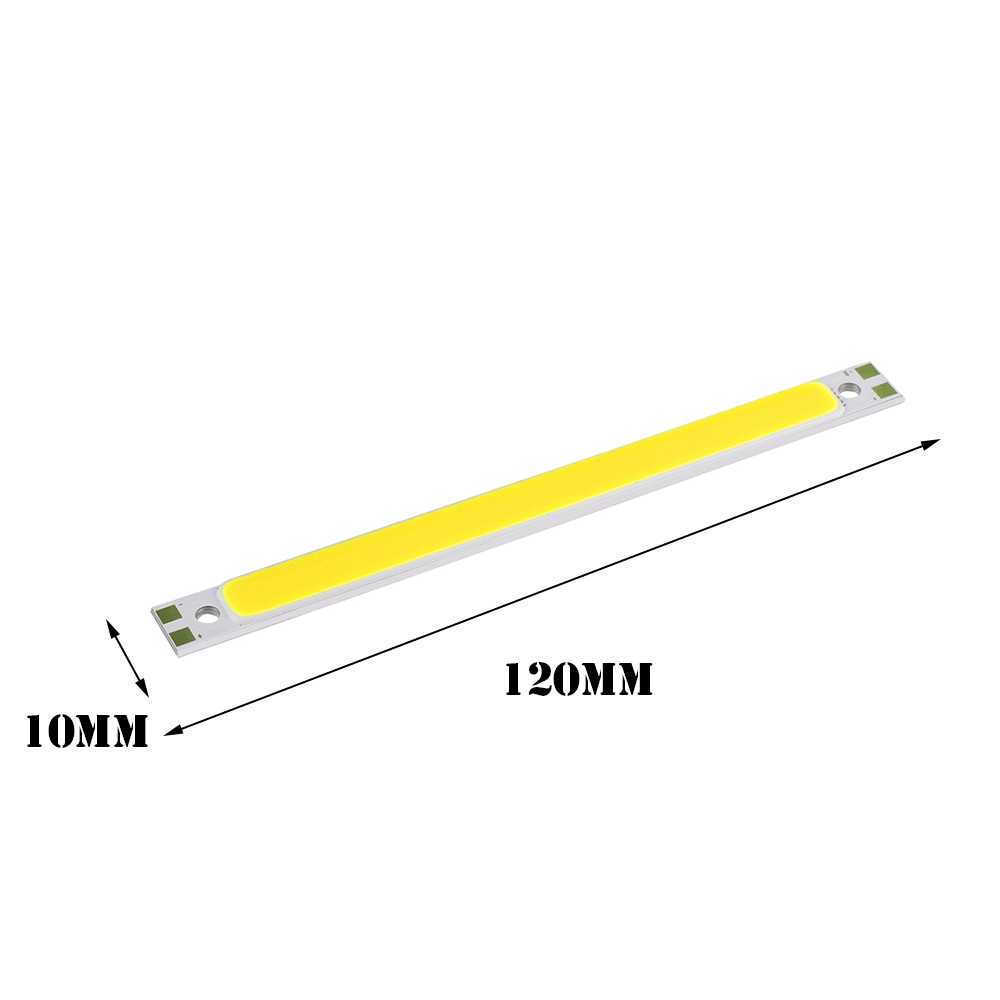 1Pc DIY 120x10mm Warm/Koel Wit 10W DC 12V COB LED Vierkante strip Licht Lamp Kraal Chip Lange Levensduur Led-paneel Licht