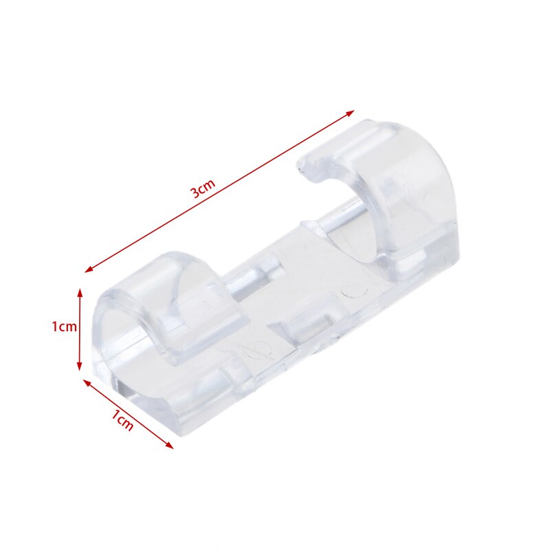 Clips de plástico transparente para Kabel, organizador de Clips de plástico para Klem, Dls Homeful, 20 unidades