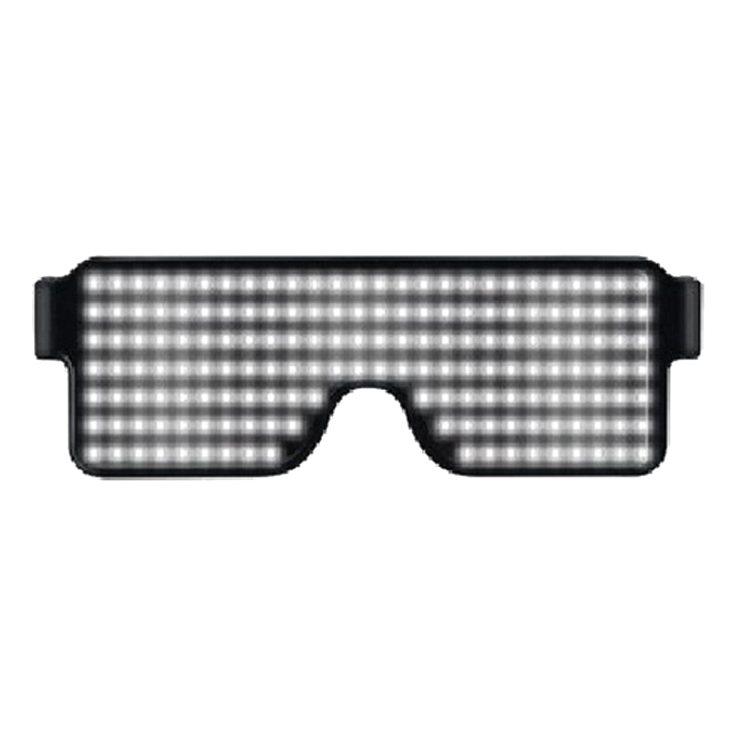 Led-lasit raveille, festivaaleille, hauskanpitoon, juhliin, urheiluun, puvuihin, edm:iin, vilkkumiseen