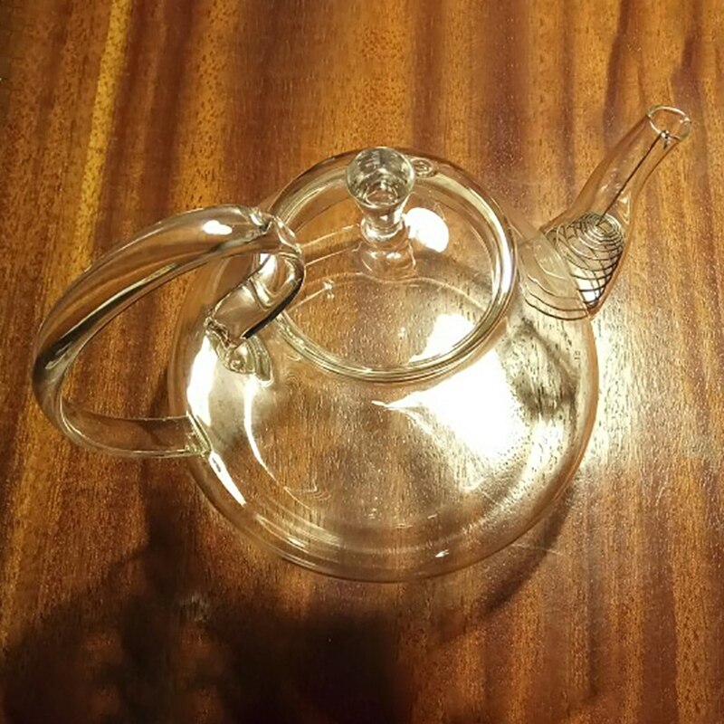 800Ml Heat Resistant High Handle Flower Coffee Gl Tea Pot Blooming Gl Teapot with Strainer
