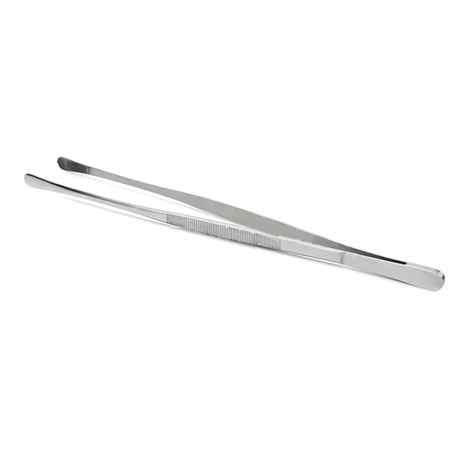 Pinzas Extra largas de acero inoxidable de 12 pulgadas pinzas para comida pinzas para carne barbacoa pinzas para carne con puntas dentadas de precisión