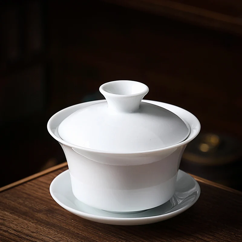 Chinese Blue and White Porcelain Gaiwan Portable Travel Tea Bowl Home Ceramic Teacup Handmade Teaware Personal Single Cup 140ml: A6