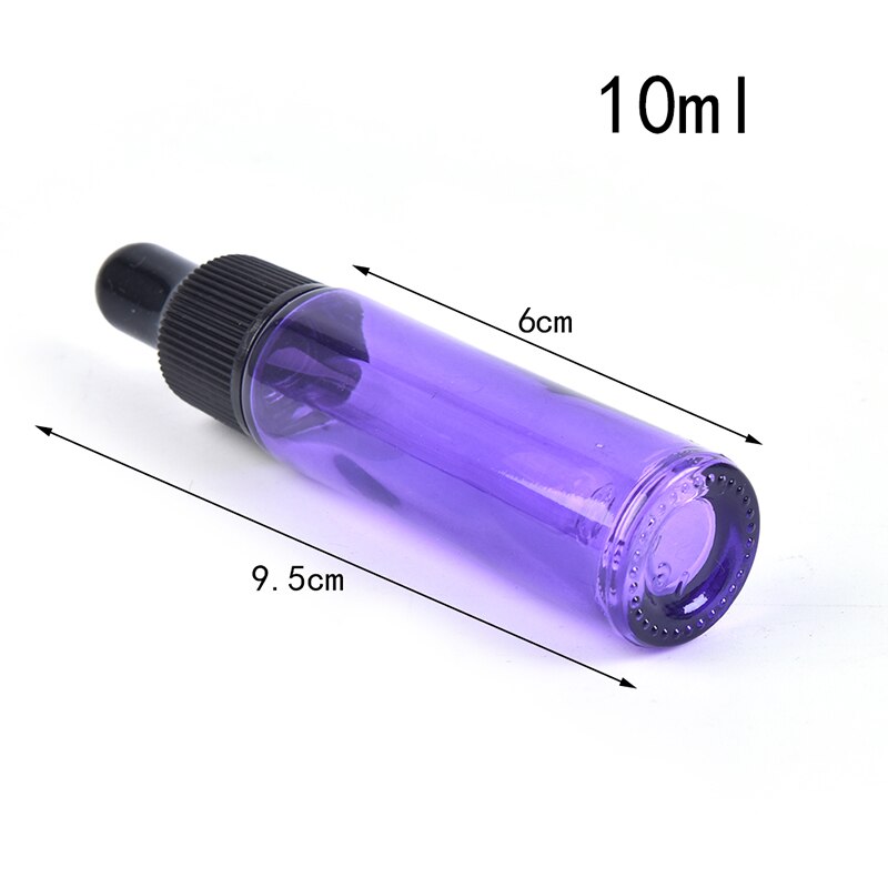 1 szt. Szklana butelka 10ml butelka z pipetą z czystymi szklanymi tubami mini fiolka z olejkiem eterycznym zielona wysokiej jakości \ czerwona róża \ fioletowa \ czarna