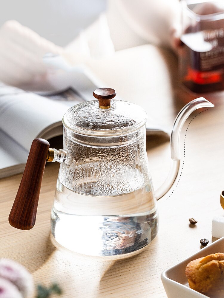 Household V60 Coffee Dripper Paper Set Coffee Filter Glass Coffee Pot V60 Gooseneck Glass carafe reusable filters