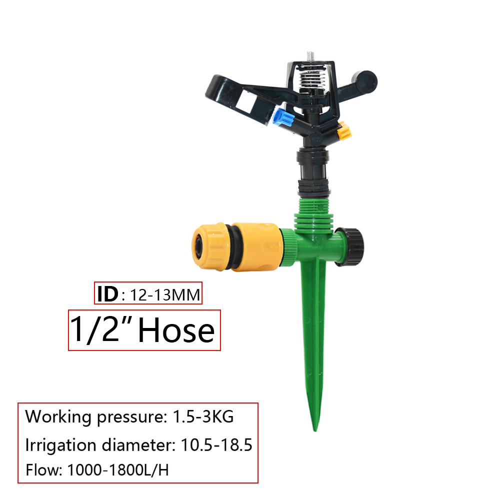 Automatische roterende straalsproeiers met  g1/2 mannelijke schroefdraad sproeikoppen voor tuin-, landbouw- en gazonirrigatie: Rood