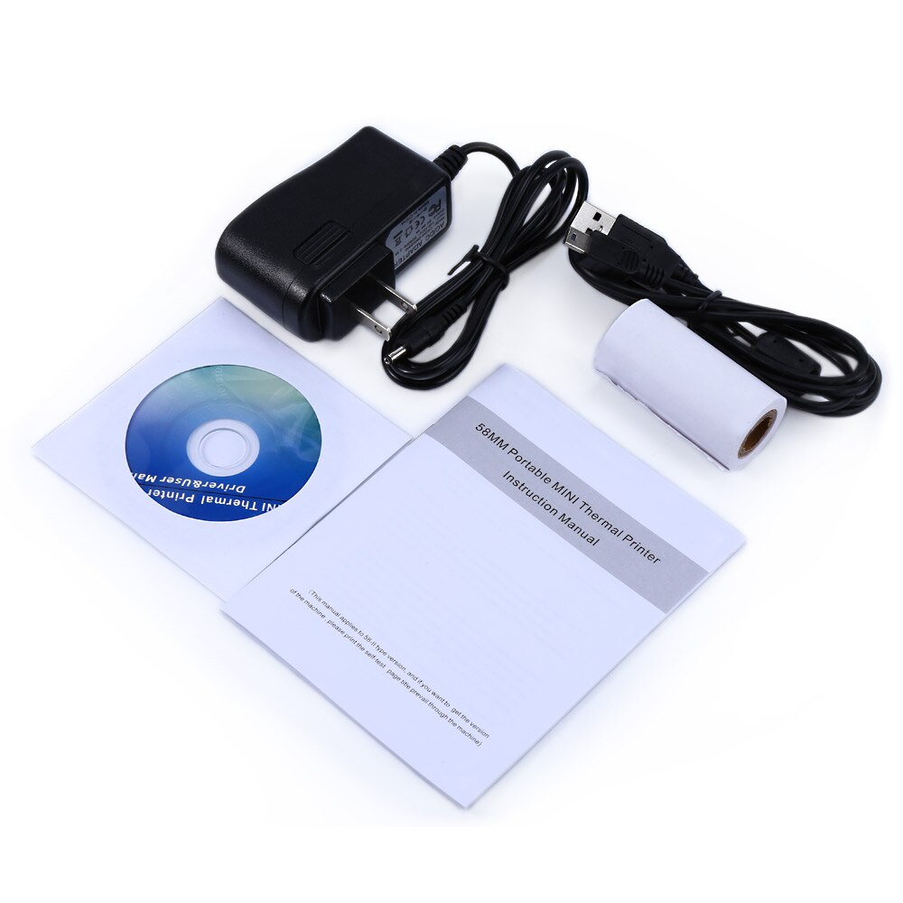 Impresora térmica de recibos ZJiang ZJ-5802LD, Mini Puerto Bluetooth, 58mm, impresora térmica de recibos transparente de alta velocidad para Hotel Supermaket